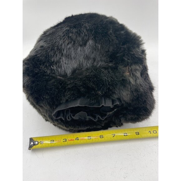 Vintage Black Fur Hand Muff Drawstring Victorian - Picture 3 of 6